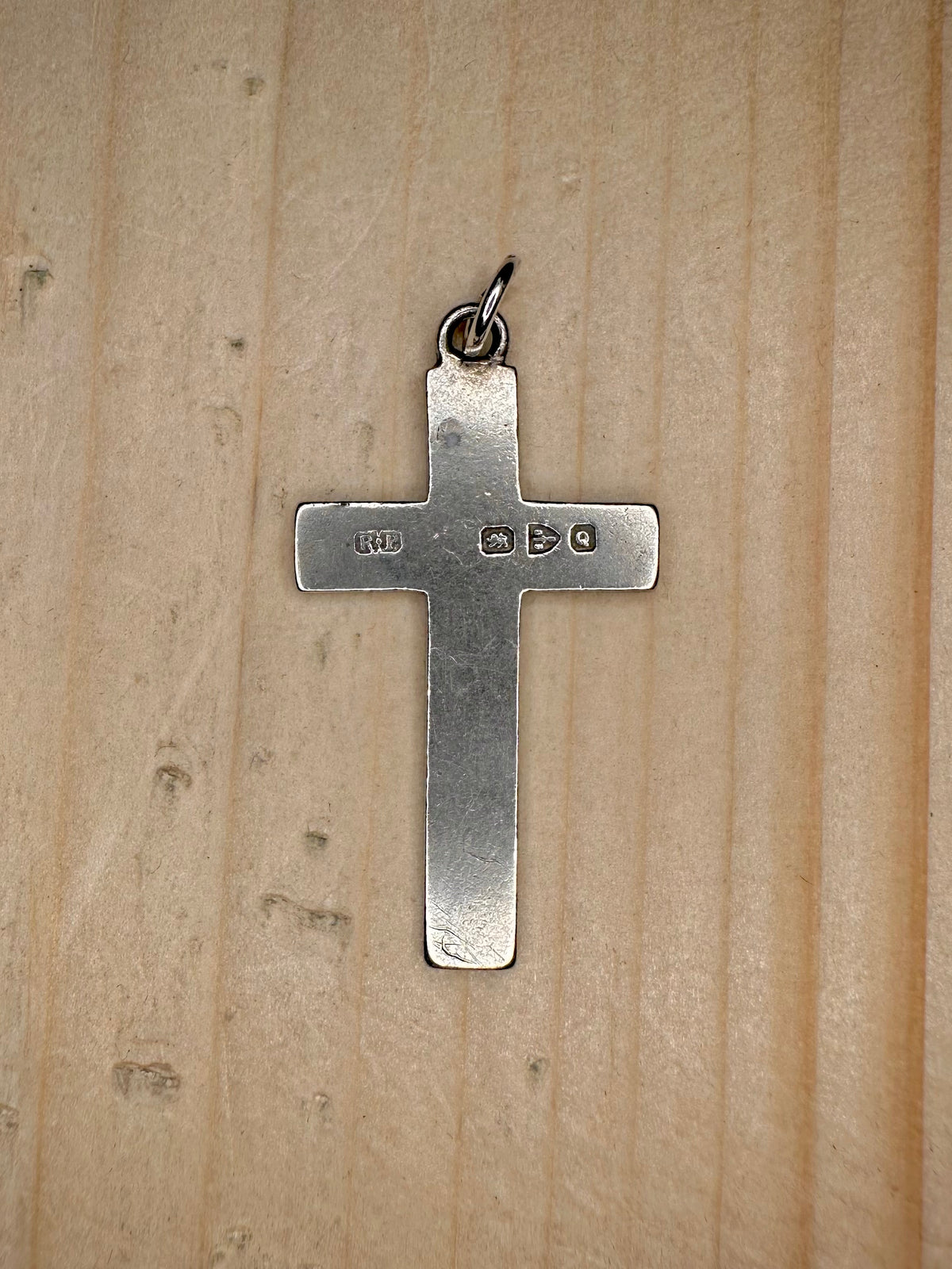 Ornate 1899 Engraved Flower Cross 925 Sterling Silver Pendant