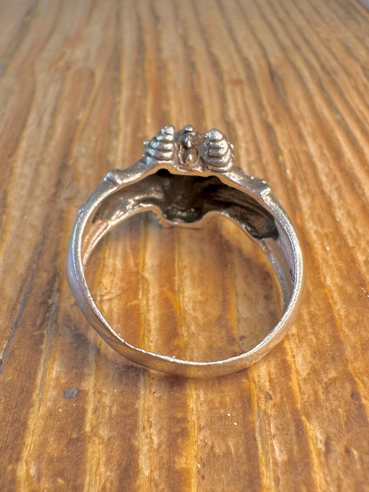 Dragon Intricate Textured 925 Sterling Silver Size V Ring