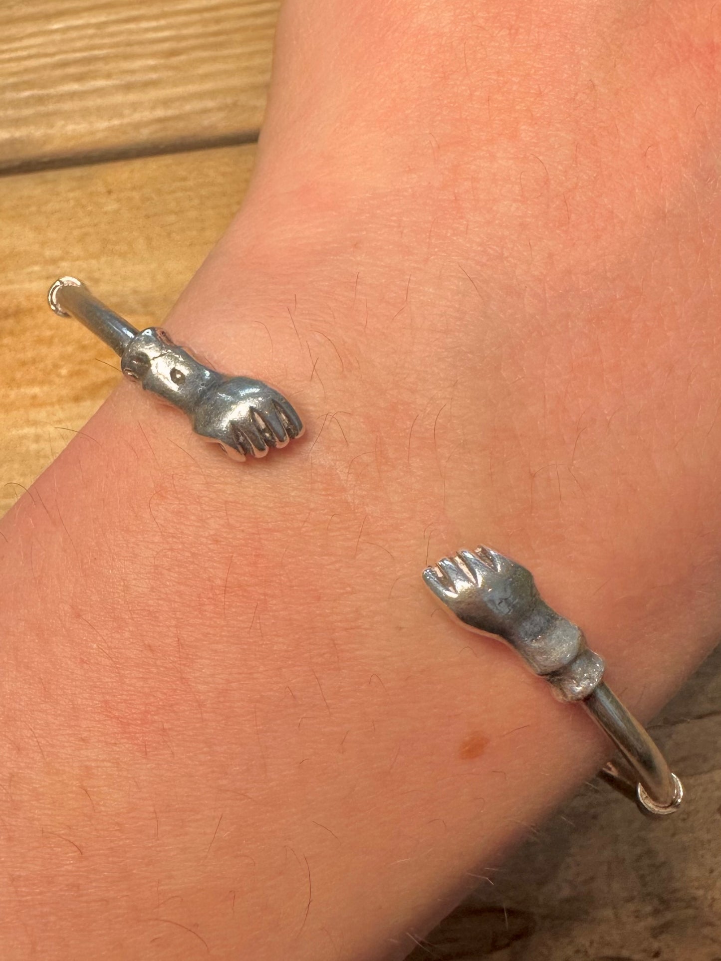 Vintage Fist 925 Silver Trinidad Cuff Bangle