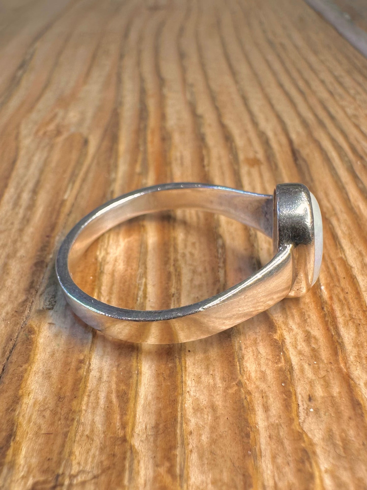Opal 925 Sterling Silver Size X1/2 Ring