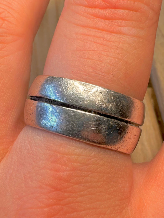 Vintage Band 925 Sterling Silver Size W1/2 Ring