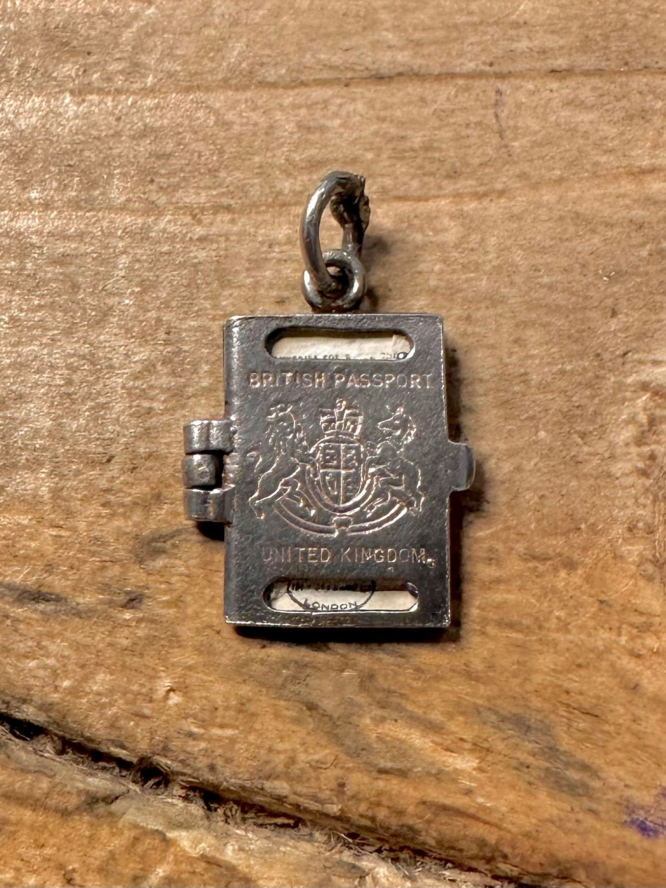 Vintage Nuvo Driving License with Paper 925 Silver Charm Pendant
