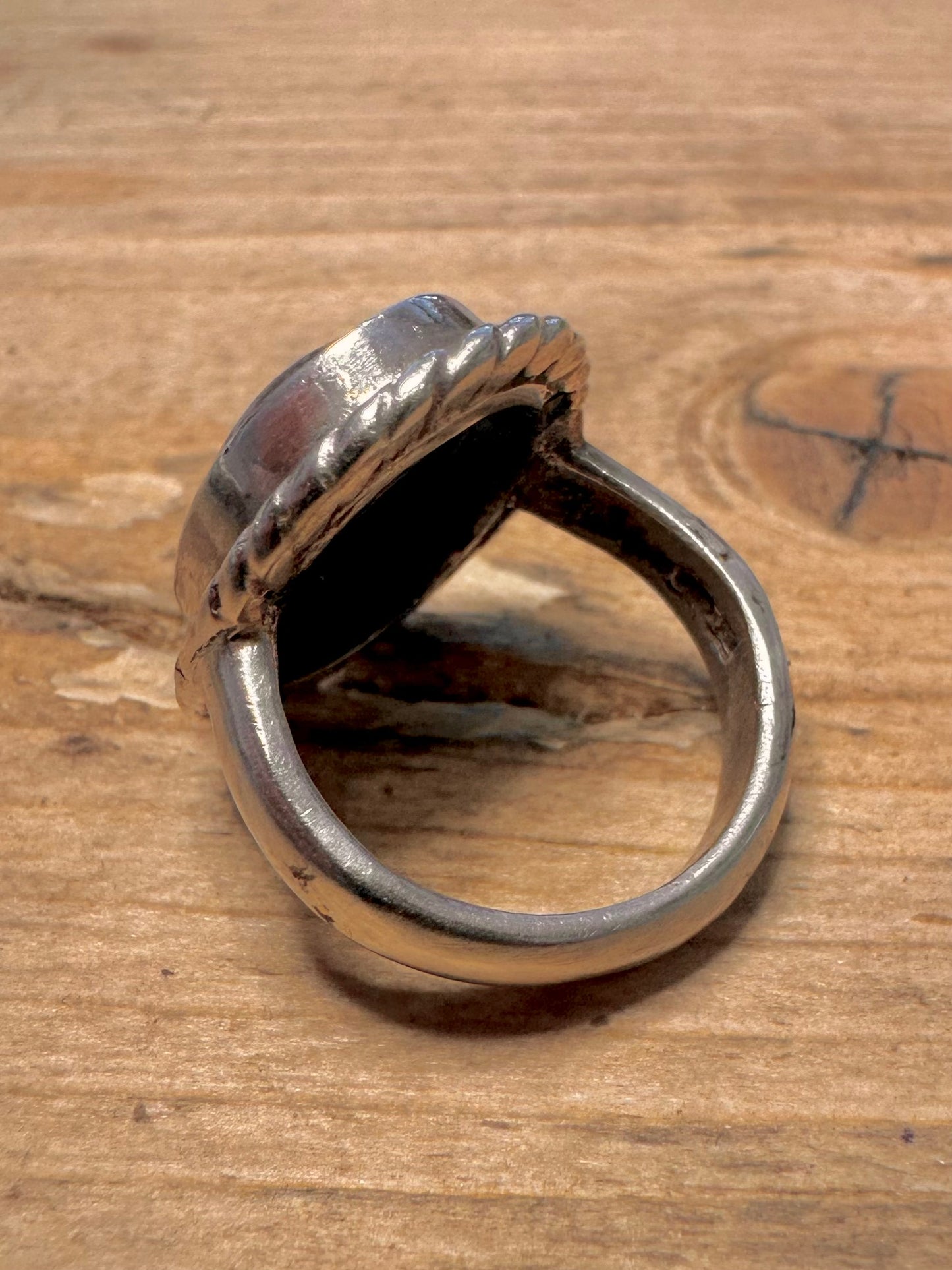 Vintage Lapis Boho 925 Silver Size M Ring