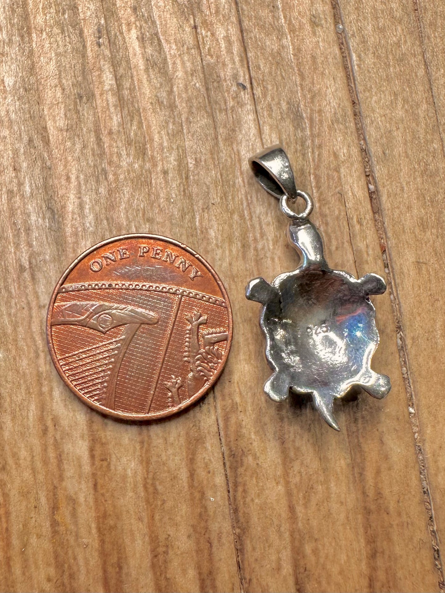 Vintage Turtle 925 Sterling Silver Pendant