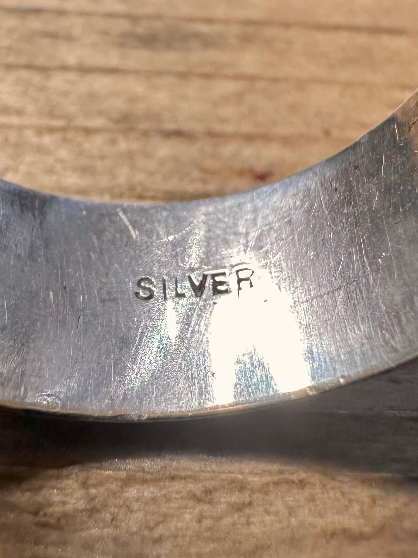 Vintage X Band 925 Silver Size N1/2 Ring