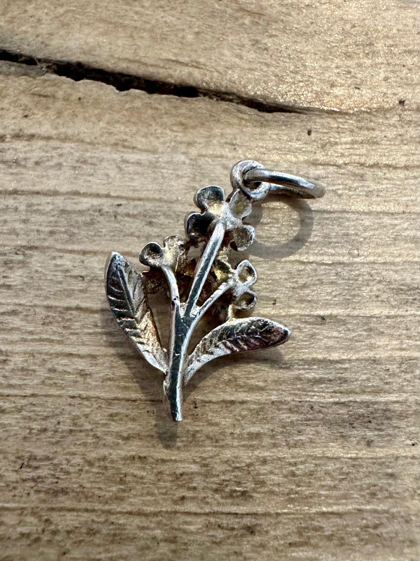 Vintage Three Flowers 925 Silver Pendant