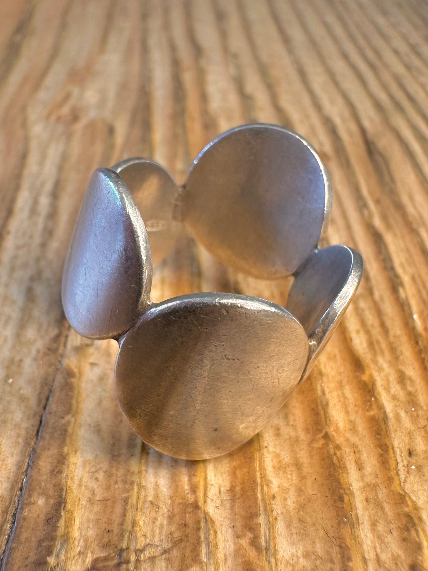 Modernist Circle Band 925 Sterling Silver Size R Ring
