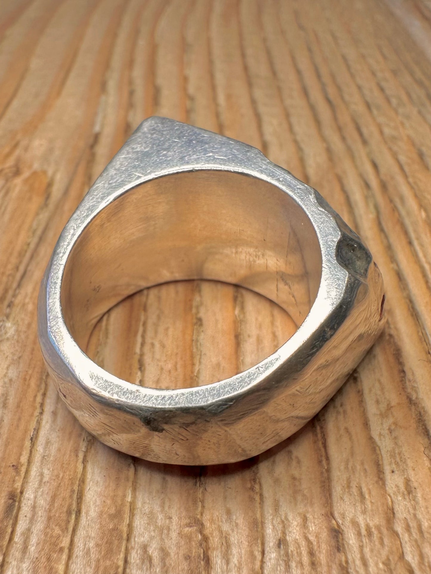 Modern 2025 Chunky Sunset Multi Gemstone Maker SAIT 925 Sterling Silver Size W Ring