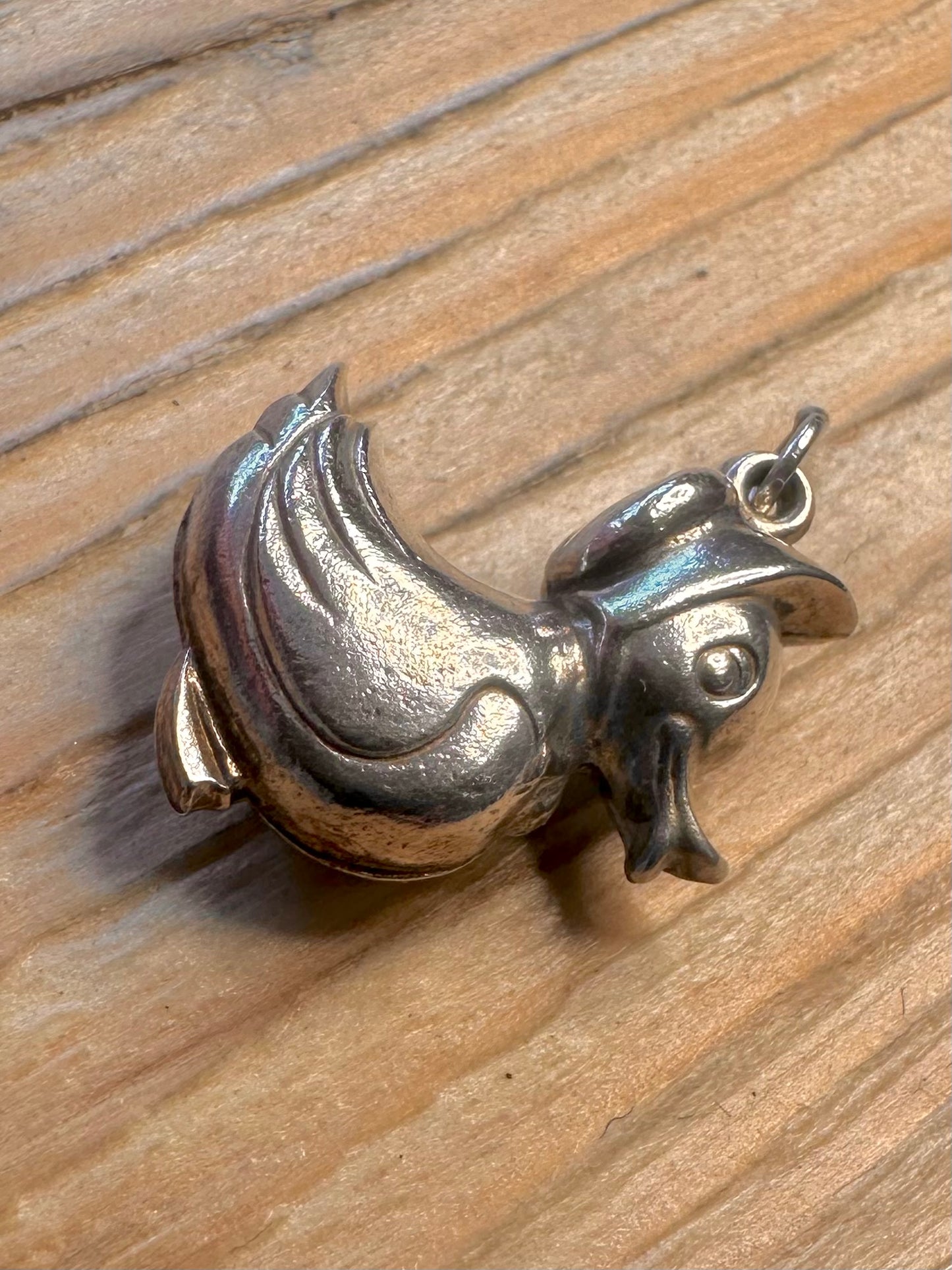 Vintage 1976 Duck 925 Sterling Silver Charm Pendant