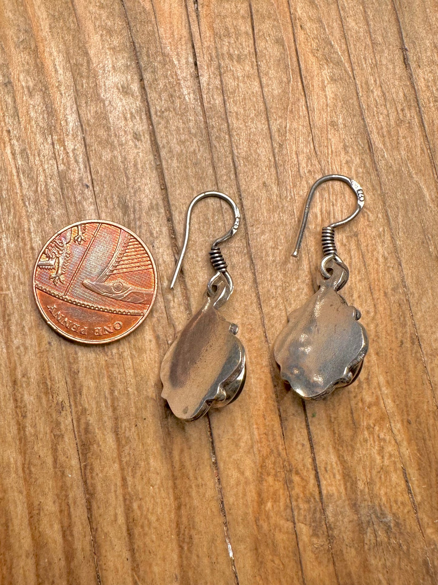 Vintage aufwendige Onyx-Hängeohrringe aus 925er Sterlingsilber