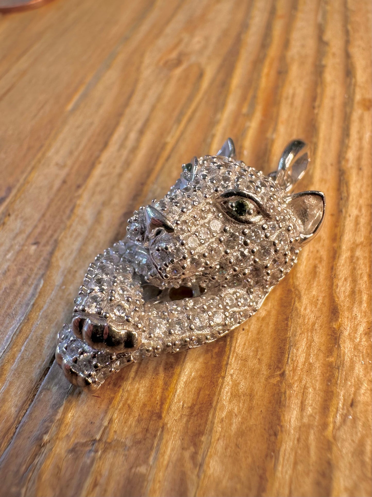 Tova Panther Cubic Zirconia 925 Sterling Silver Pendant