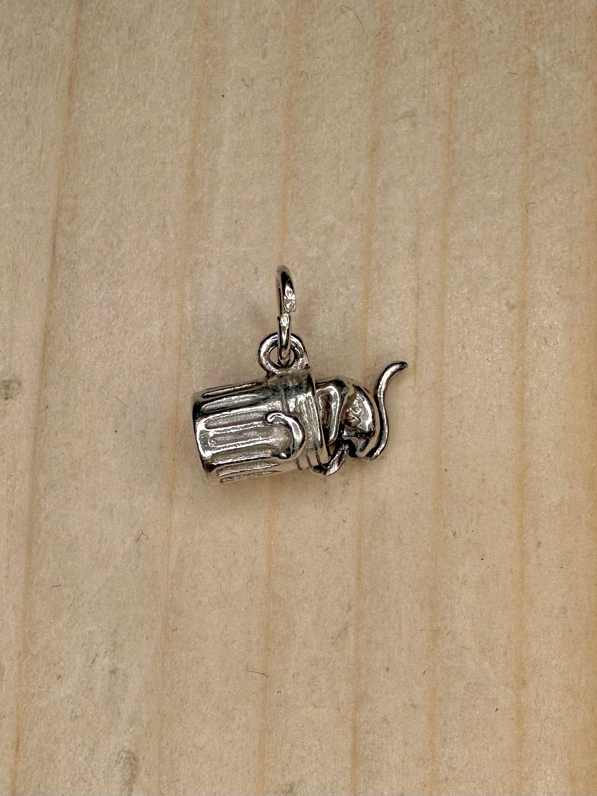 Cat & Bin Articulated 925 Sterling Silver Pendant