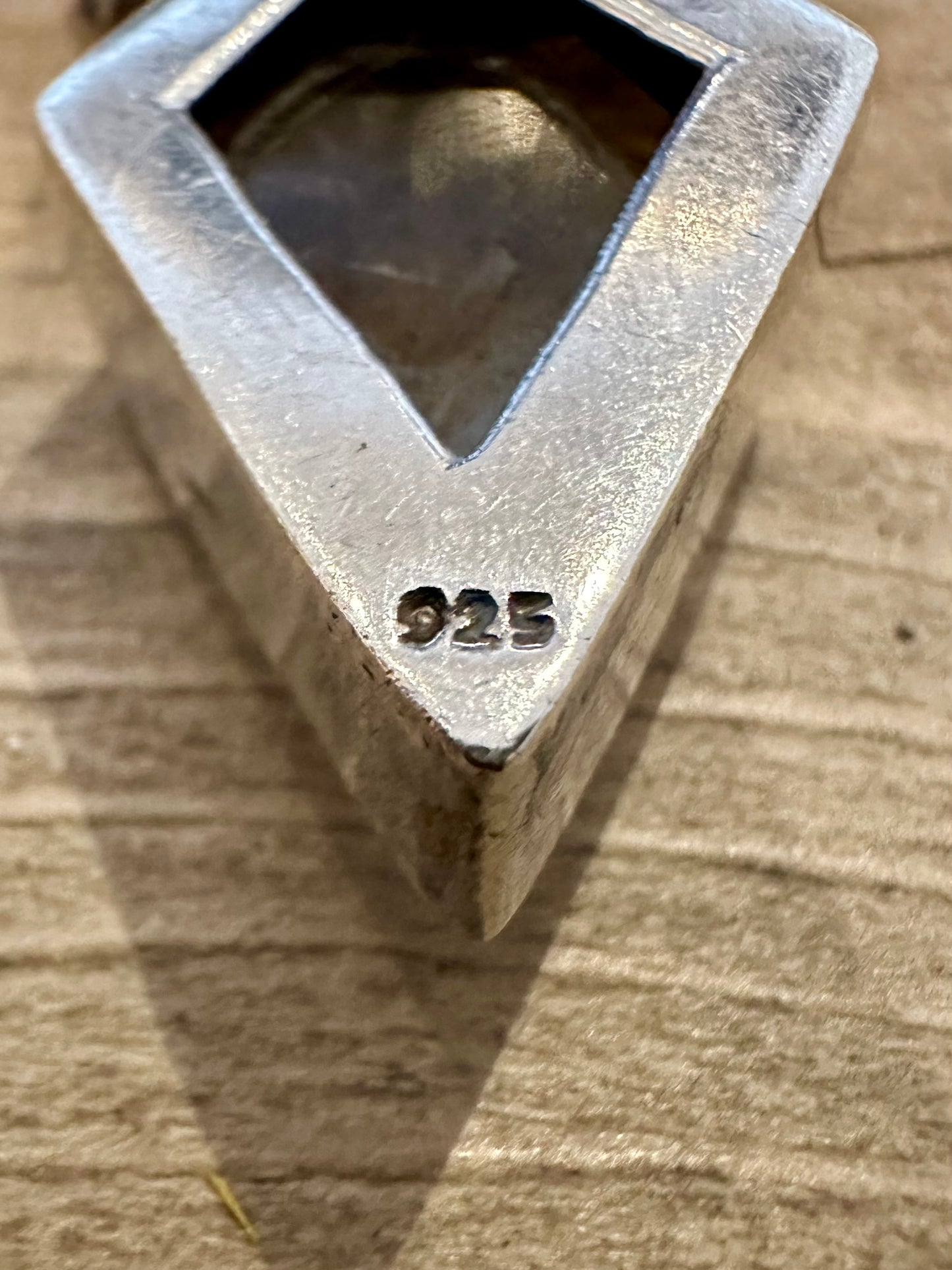 Abstract Rutile Quarts 925 Silver Pendant