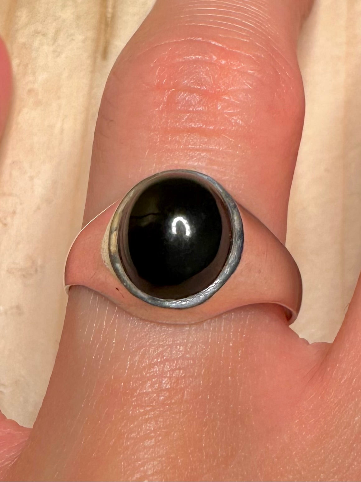Onyx Signet 925 Sterling Silver Size O Ring