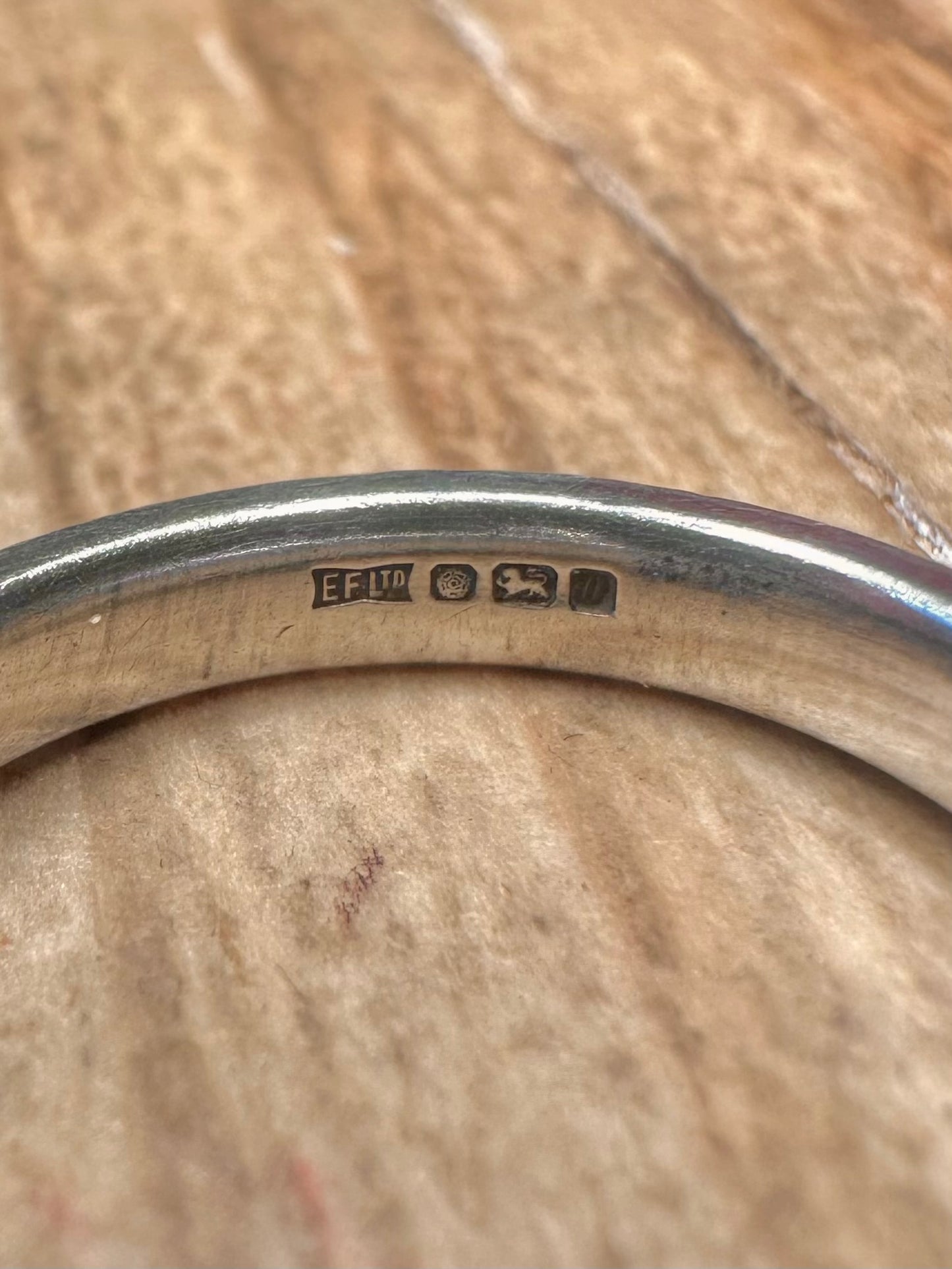 Abstract 1996 Watermelon Tourmaline 925 Sterling Silver Size K1/2 Ring