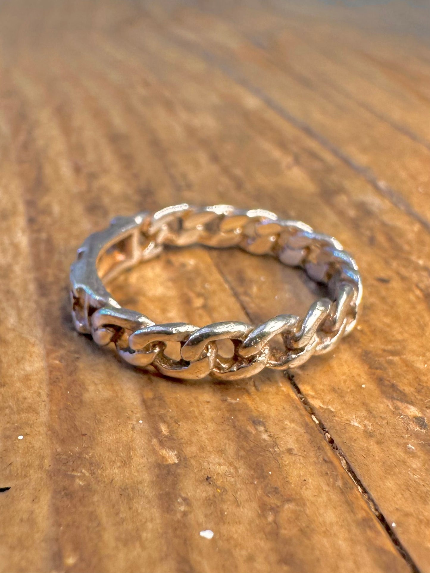 Love Chain Link Style 925 Sterling Silver Size L1/2 Ring