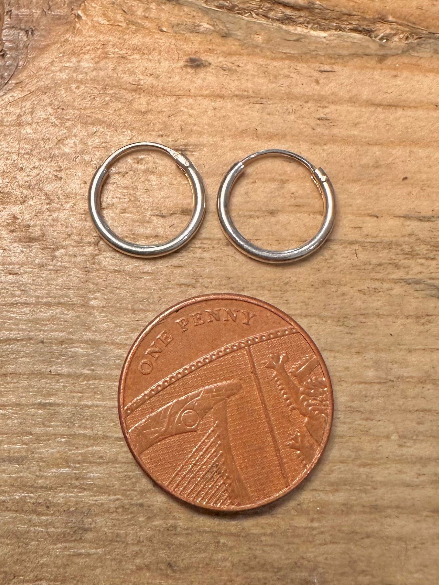 Vintage Small Hoops 925 Silver Earrings