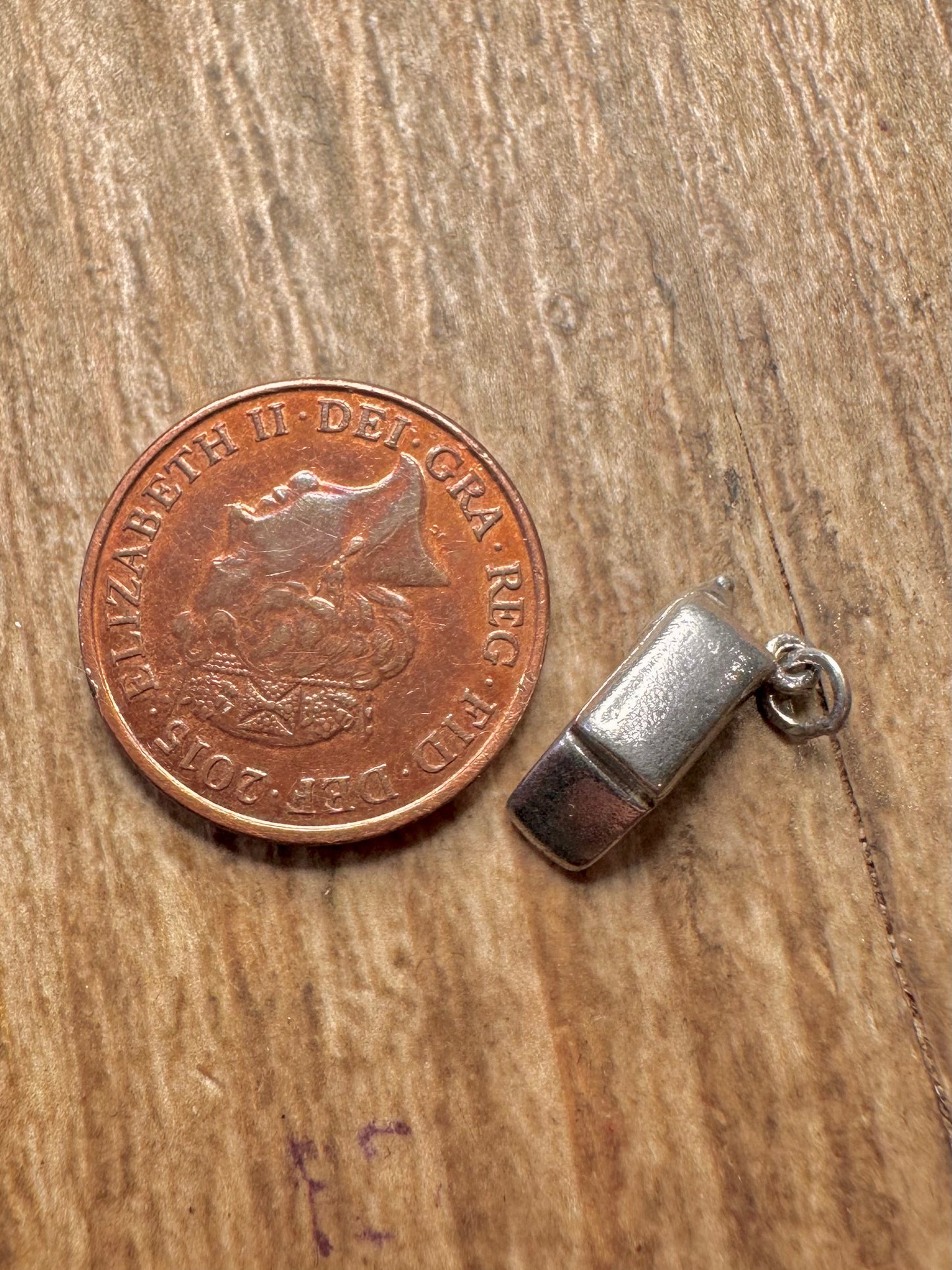 Vintage Mobile Phone 925 Sterling Silver Charm Pendant