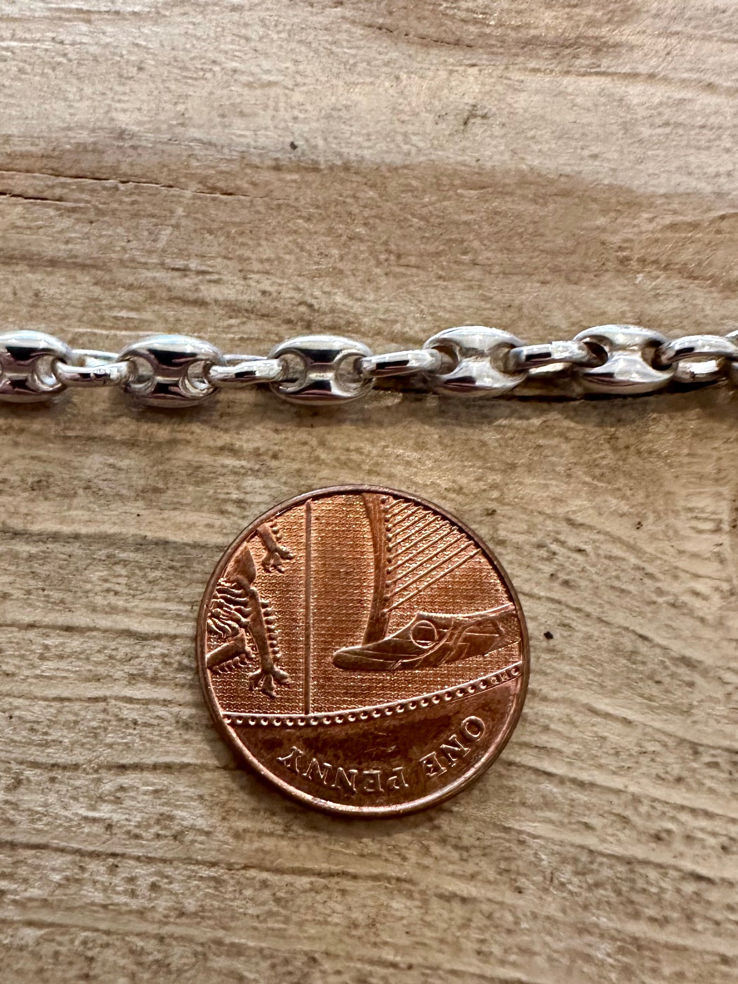 Vintage Marine Link 925 Silver 7.2 inch Bracelet