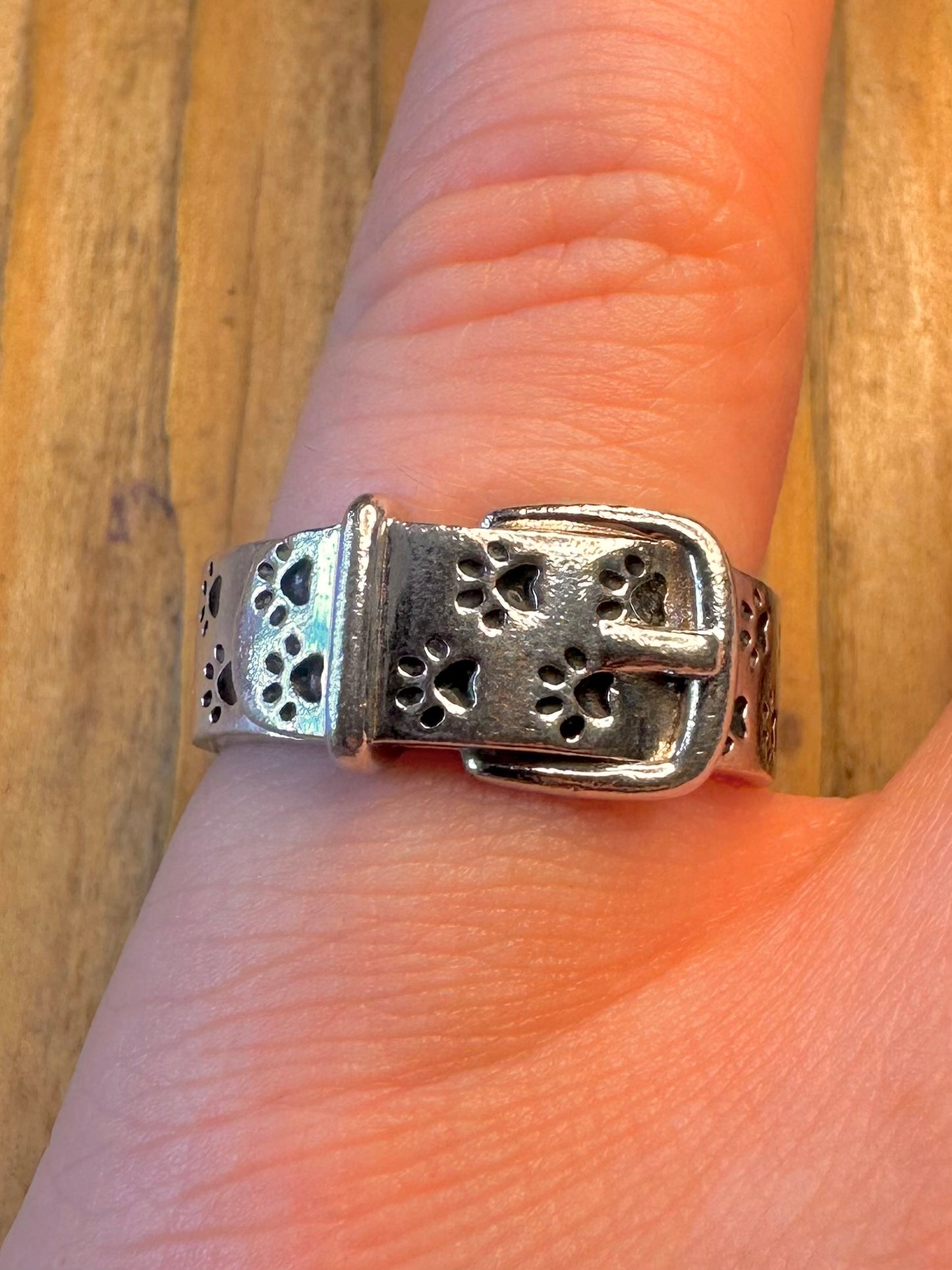 Buckle Dog Prints Charlie 925 Sterling Silver Size O Ring
