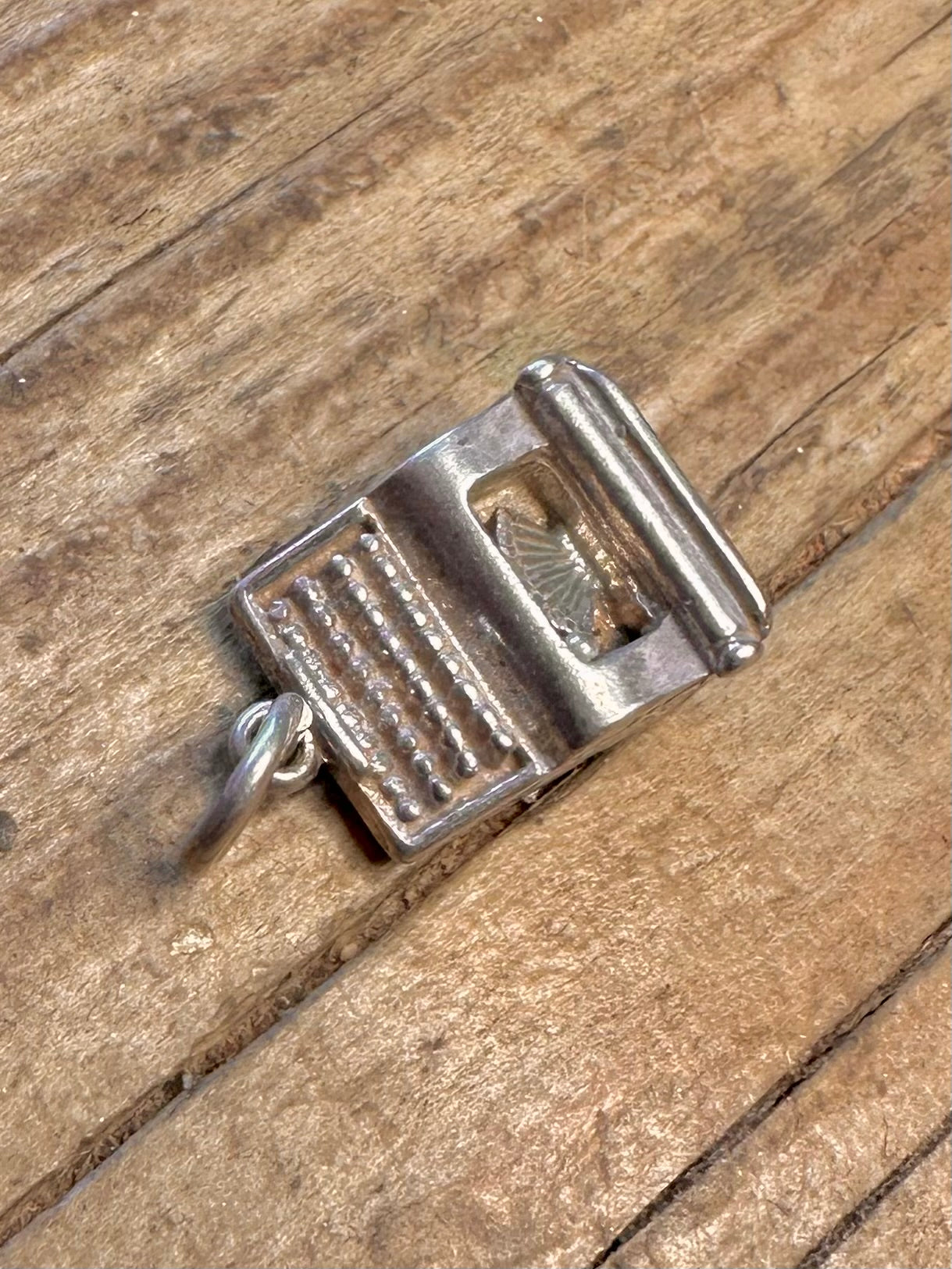 Schreibmaschine Graviert 925 Sterling Silber Anhänger