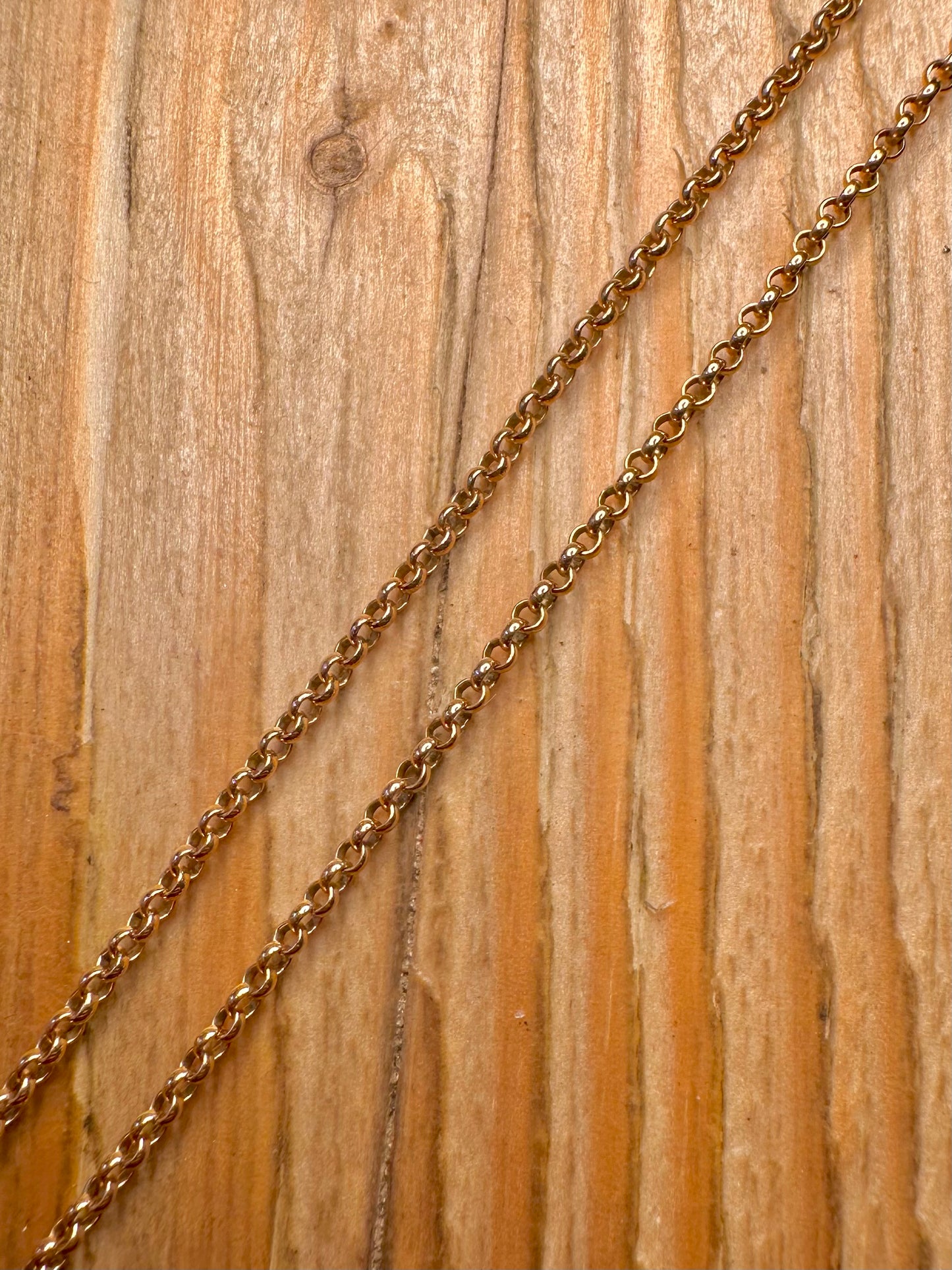 Vintage 1980 9ct Gold 375 Belcher Chain 20.6 inch Necklace