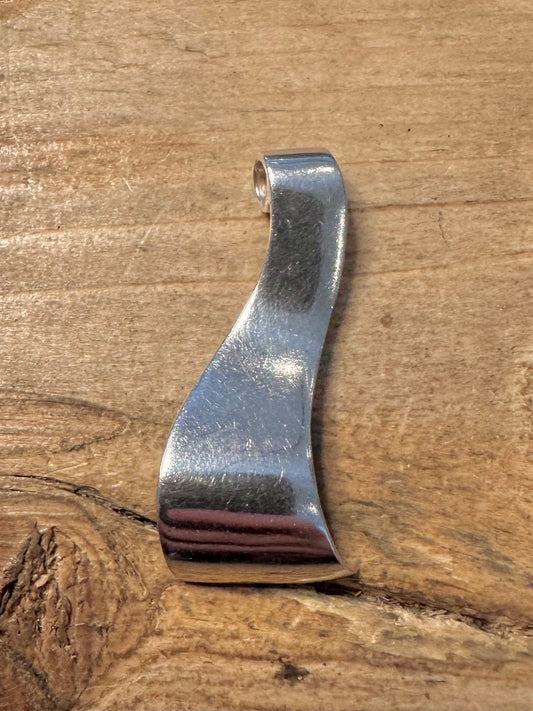 Modernist Wavy 925 Silver Pendant