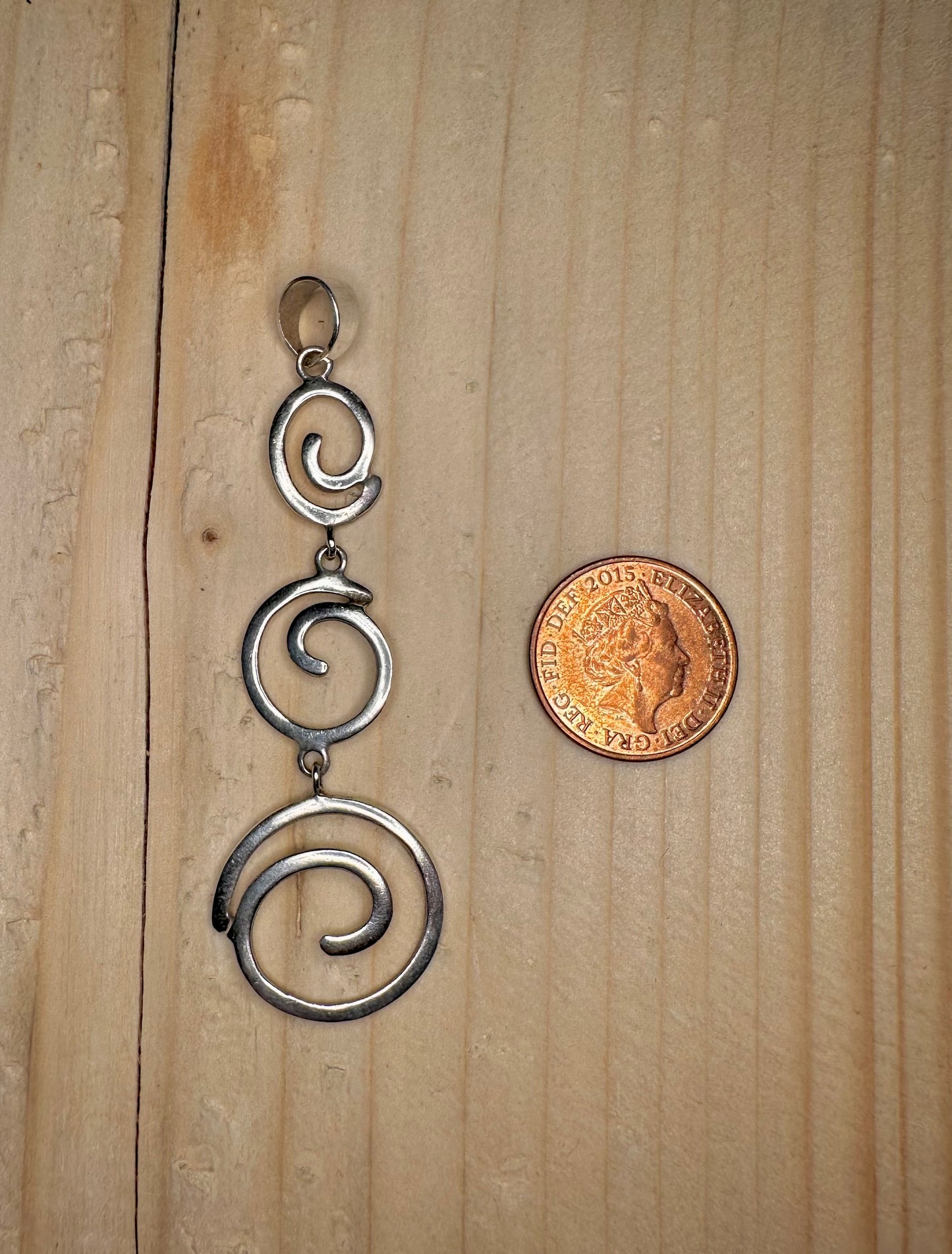 Triple Spiral 925 Sterling Silver Pendant