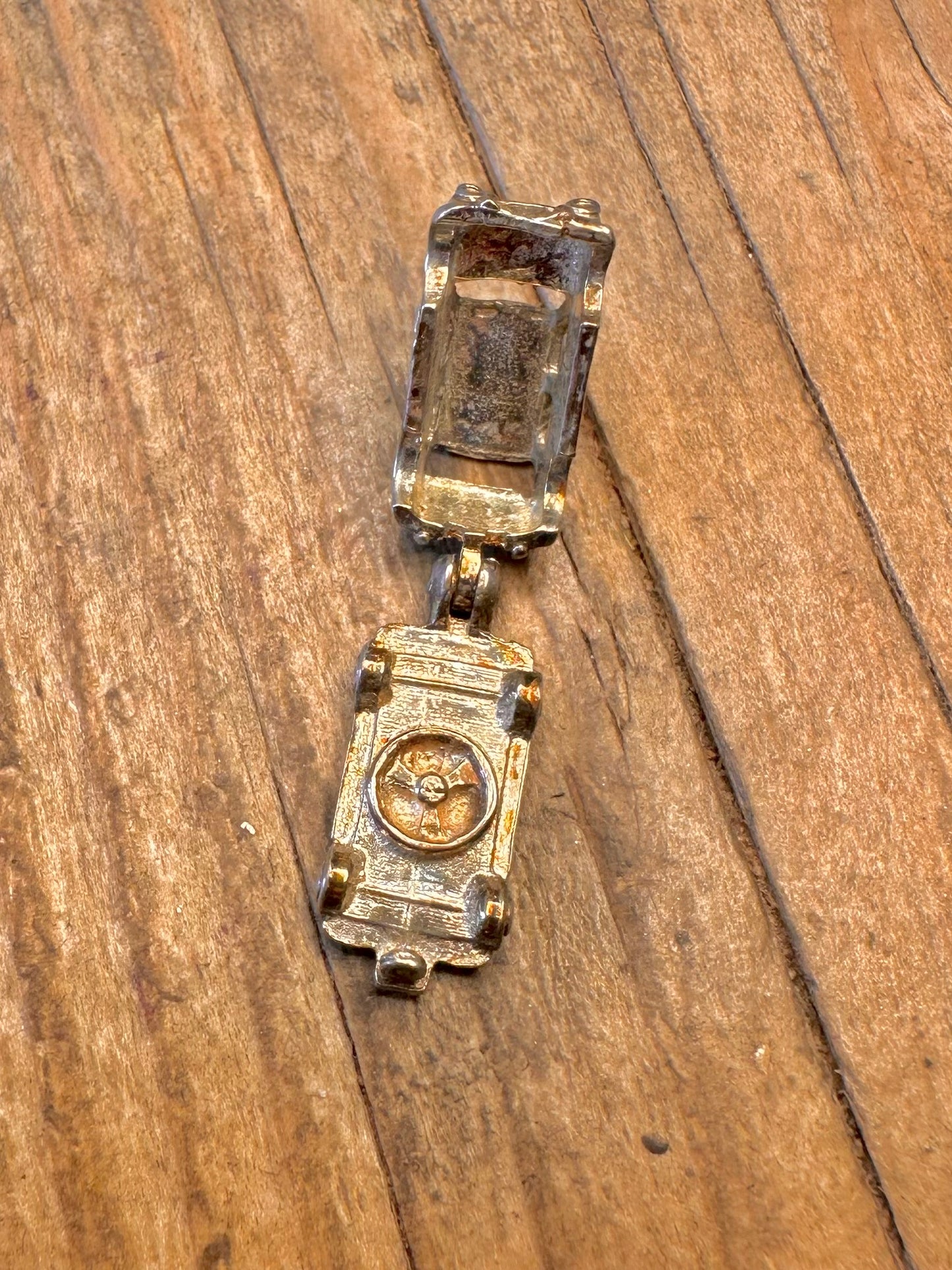Mini Car Opening 925 Sterling Silver Charm Pendant