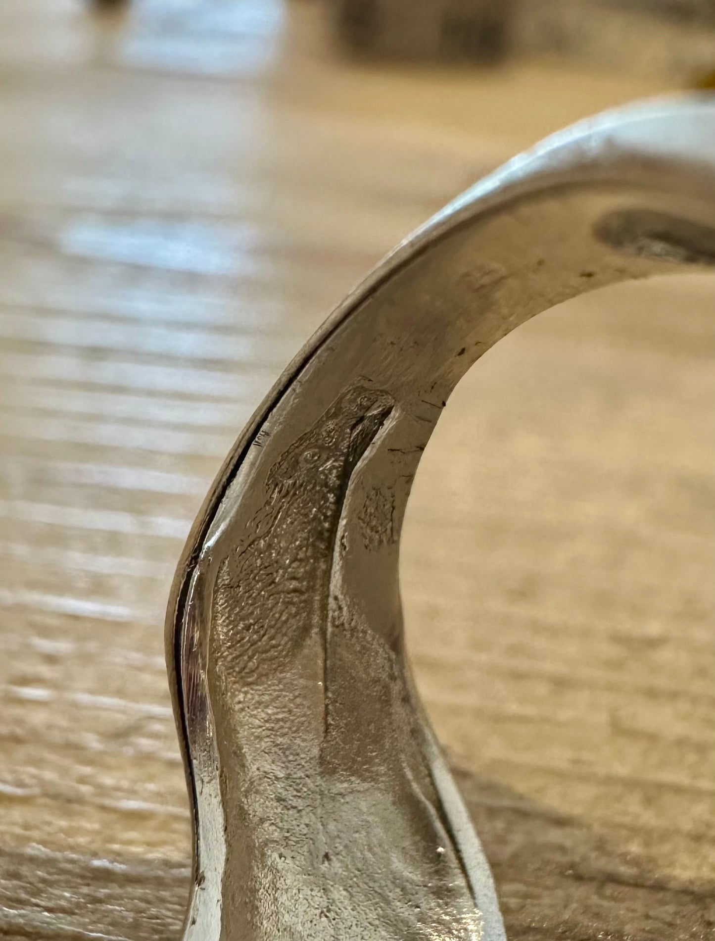 Abstract Modernist Wavy 925 Silver Size O Ring