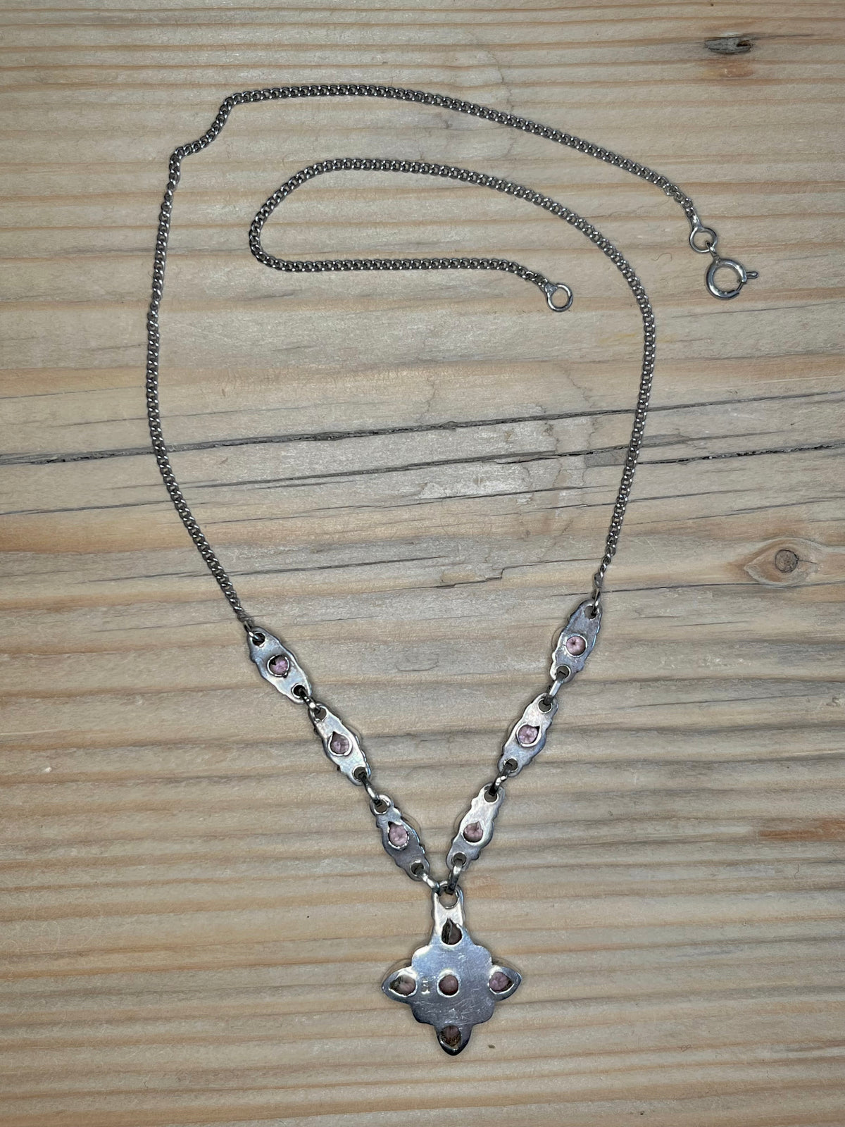 Amethyst Flower 925 Sterling Silver 17.5 inch Necklace