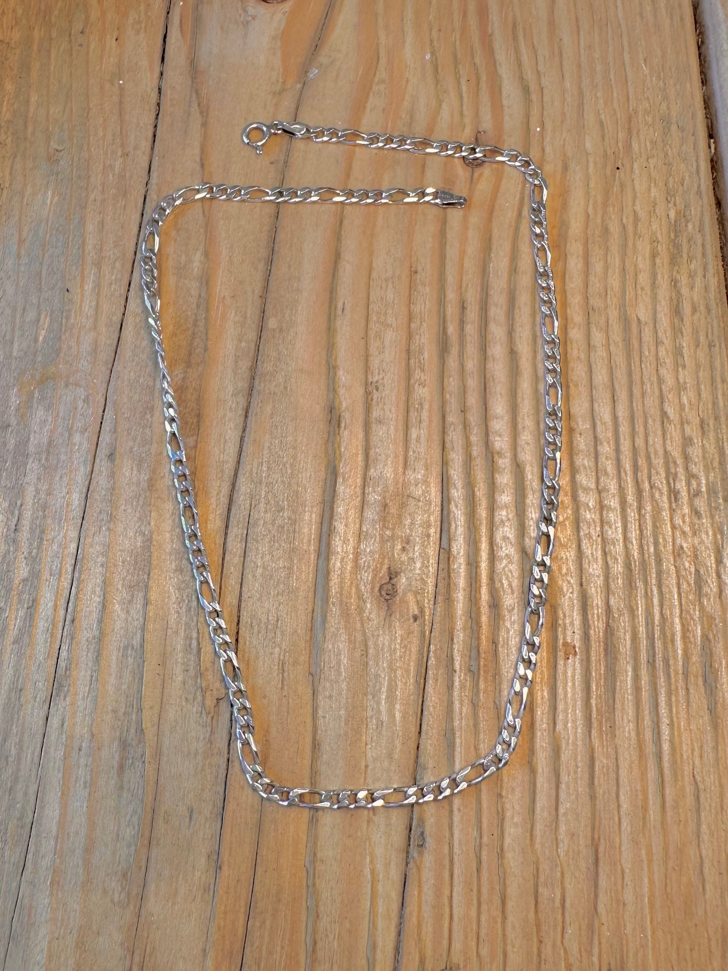 Figaro Chain Italy 925 Sterling Silver 16 inch Necklace