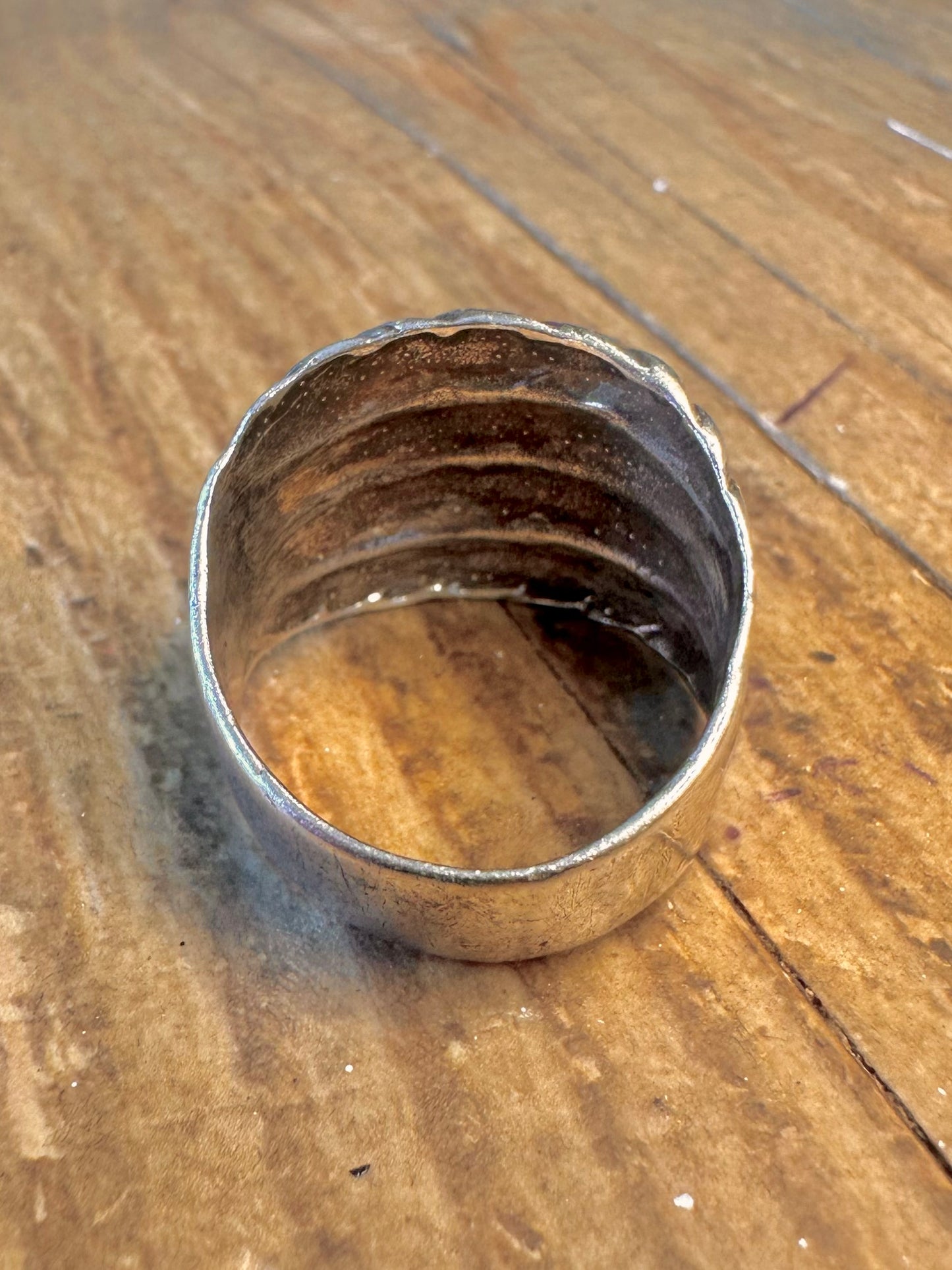 Dome 1991 Rope Design 925 Sterling Silver Size S Ring