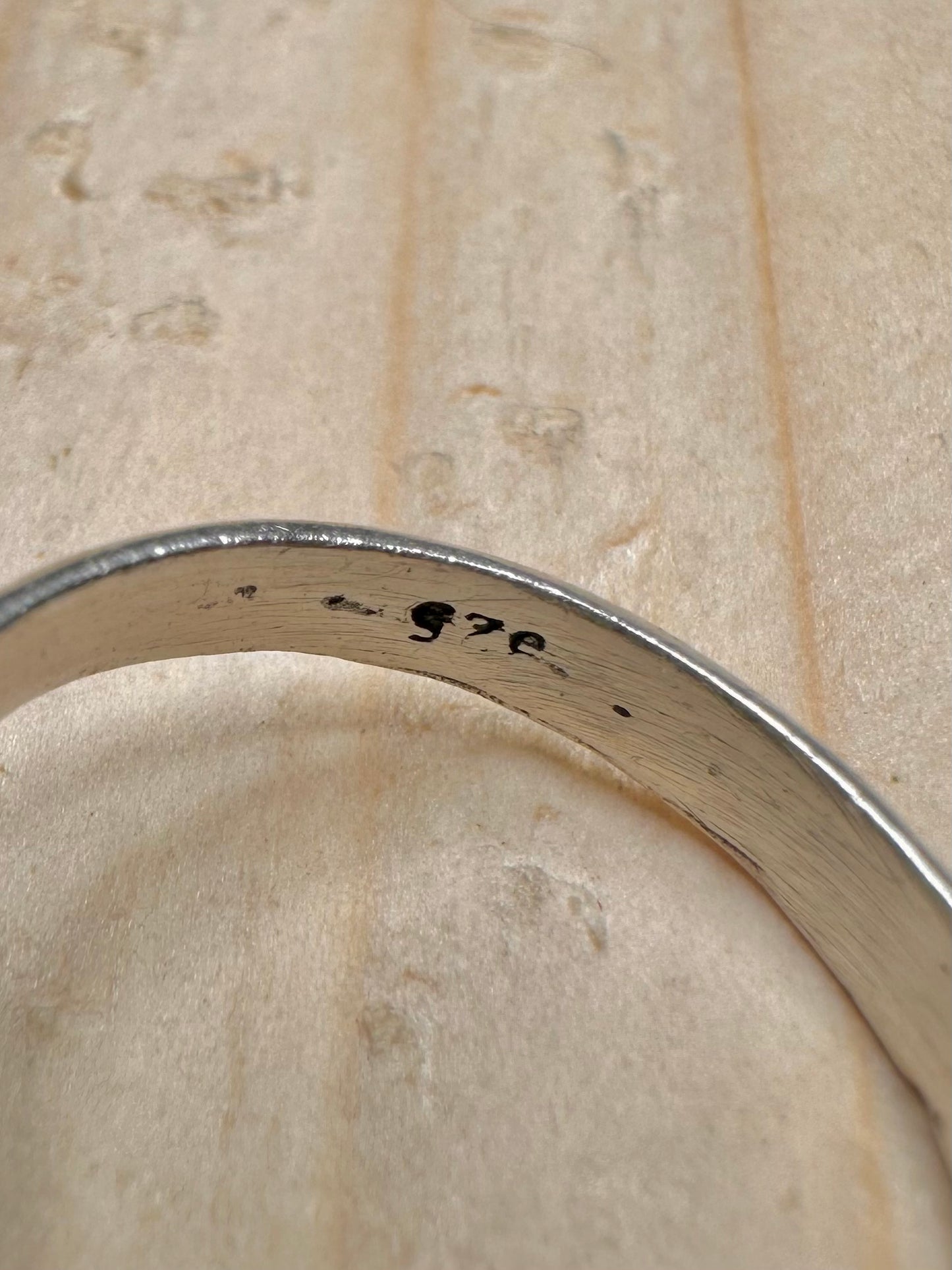 Black Onyx 925 Sterling Silver Size N Ring