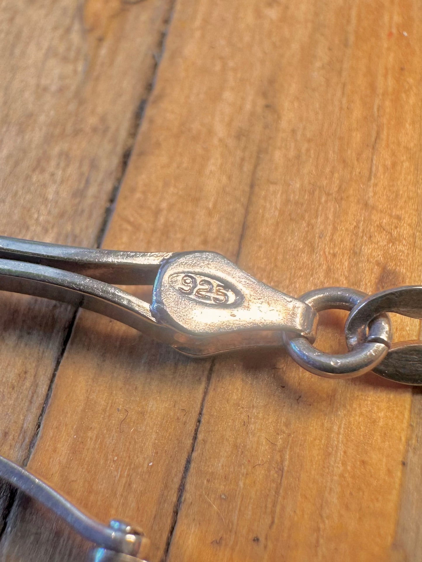 Abstract Link Italy 925 Sterling Silver 8 inch Bracelet