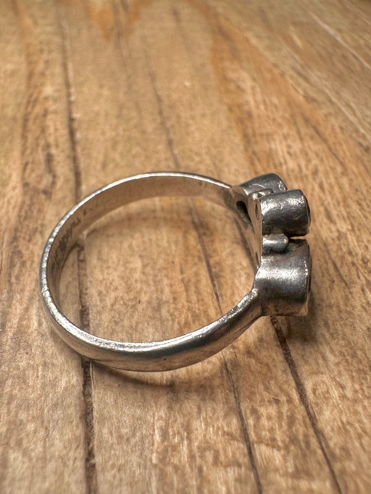 Vintage Amethyst 925 Sterling Silver Size Q Ring