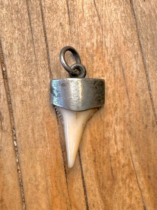 Vintage Haifischzahn-Anhänger aus Silber