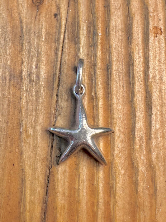 Solid Star 925 Sterling Silver Pendant