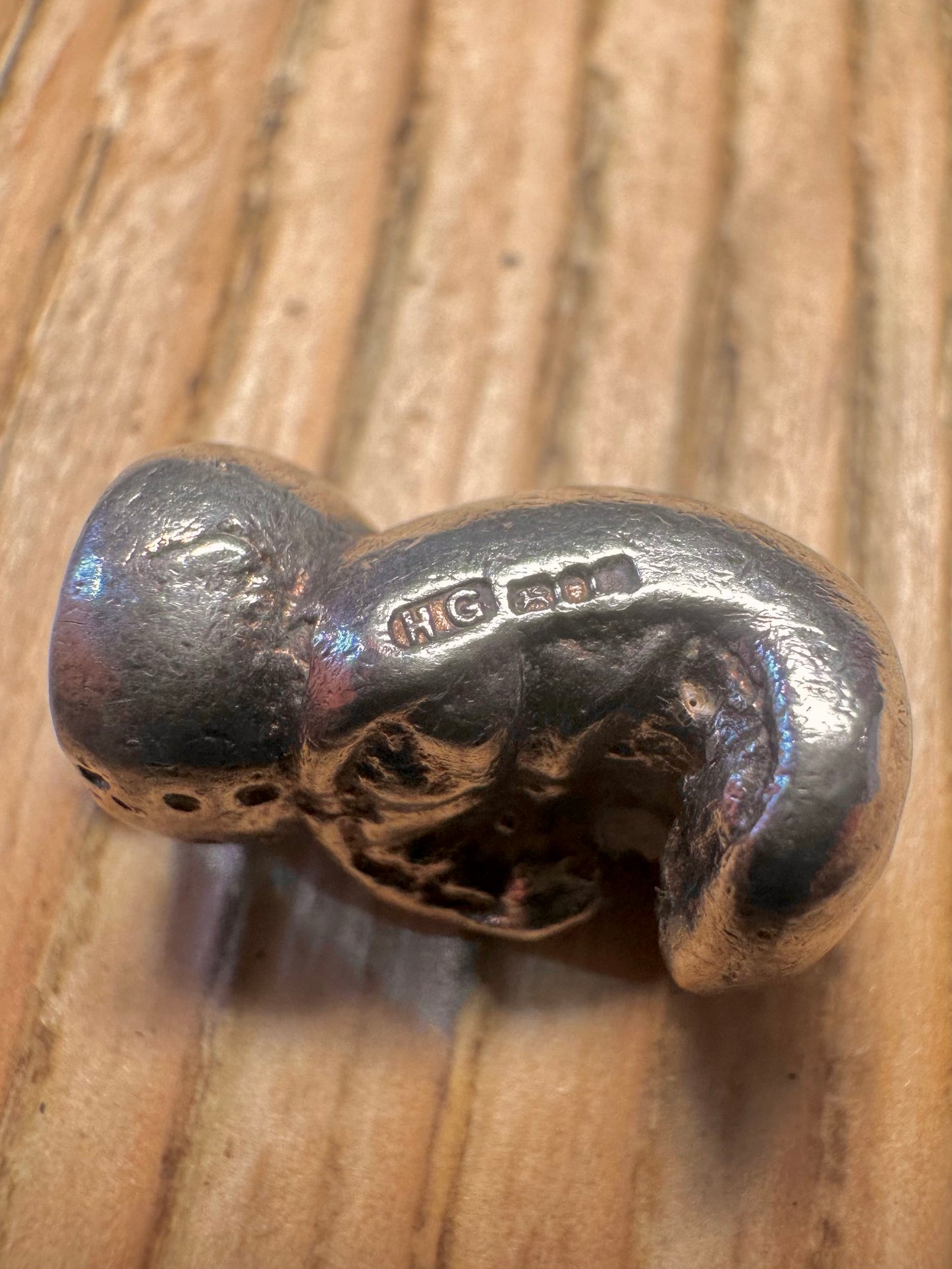 Vintage 1978 Boxing Gloves 925 Sterling Silver Charm Pendant