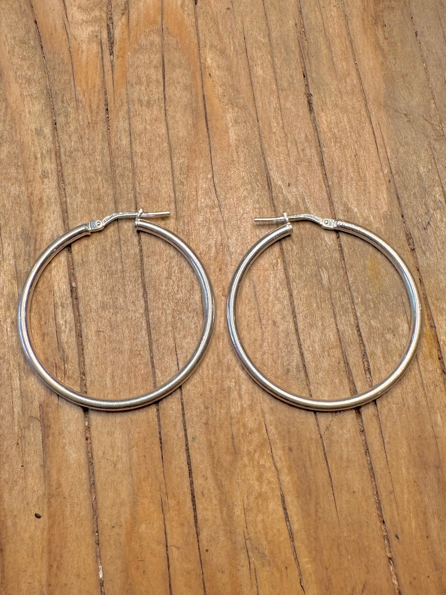 Modern Hoops 925 Sterling Silver Earrings