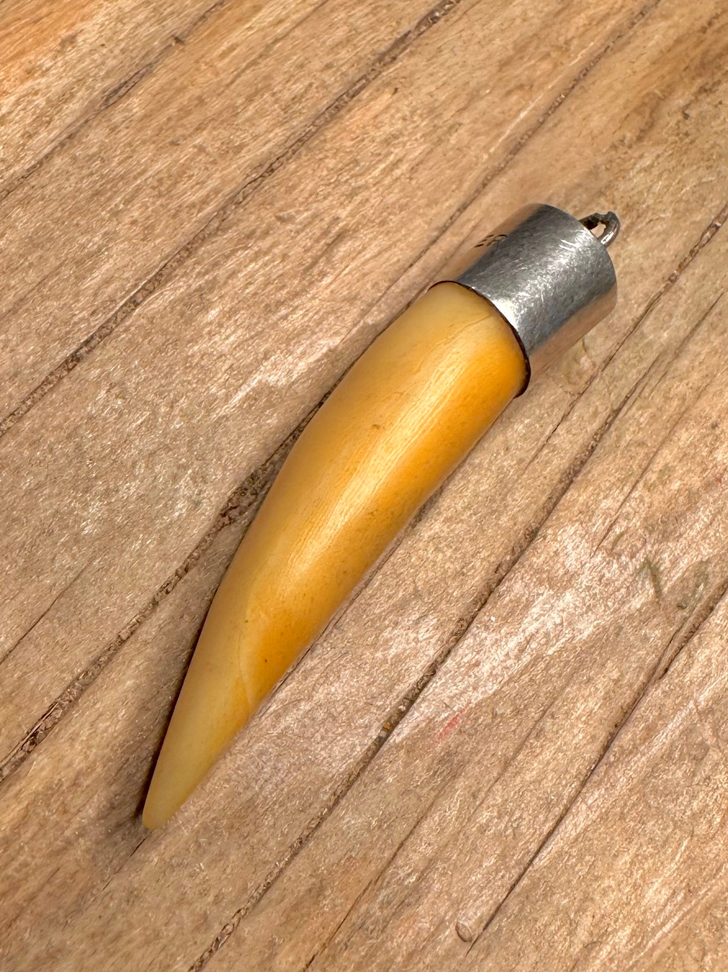 Vintage Tooth 925 Sterling Silver Pendant