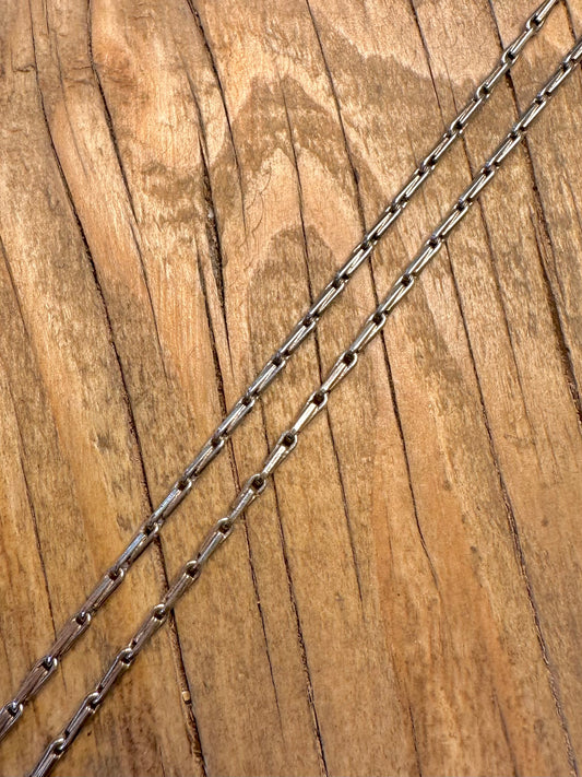 Hayseed Link 925 Sterling Silver 19 inch Necklace