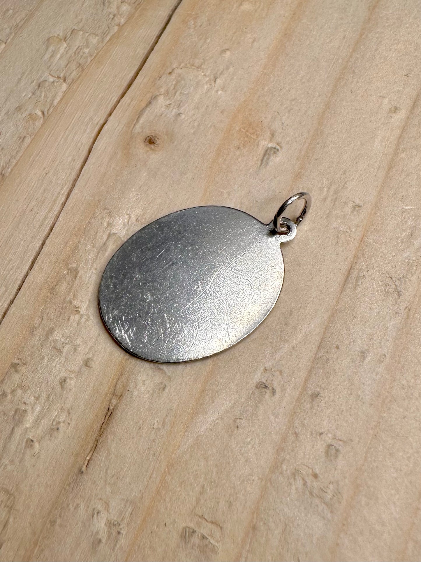 Oval Ingot 1976 Birmingham P&RB 925 Sterling Silver Pendant