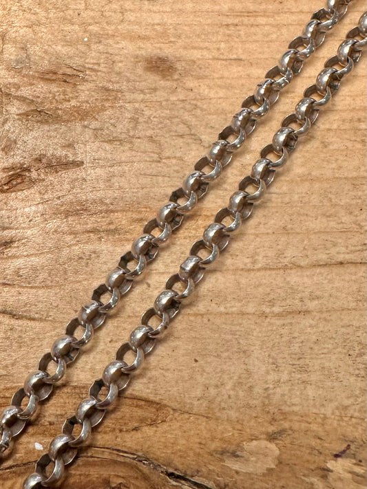 Vintage Belcher Chain 925 Silver 22 inch Necklace