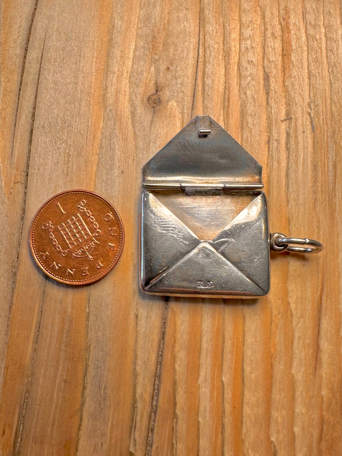 Vintage Envelope Stamp Holder 925 Silver Pendant