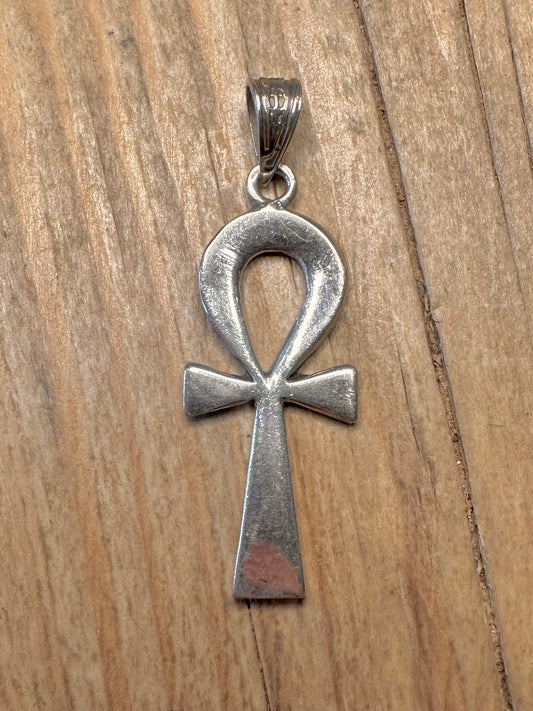 Vintage Egyptian Ankh 925 Silver Pendant