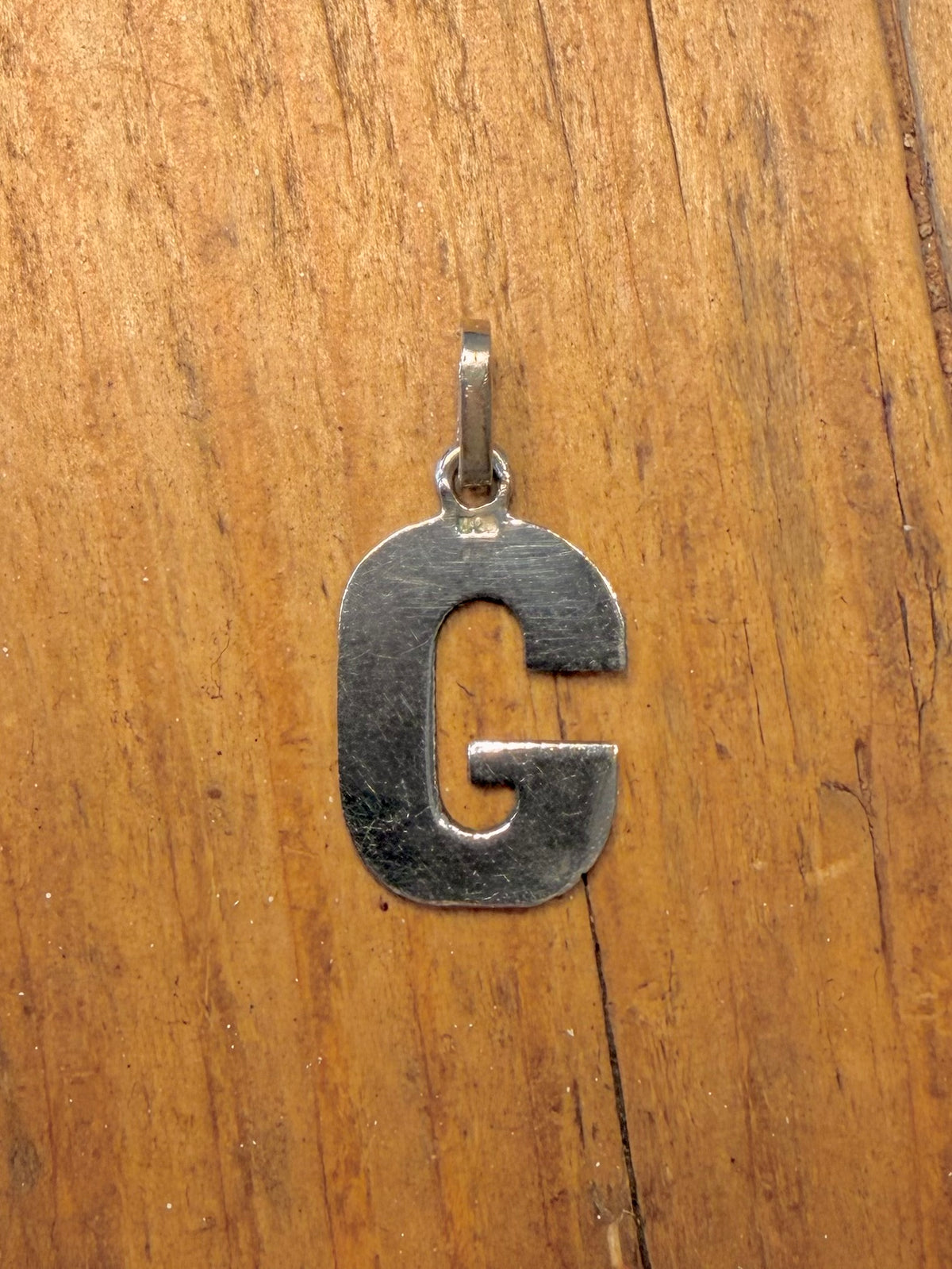Letter G Initial 925 Sterling Silver Pendant