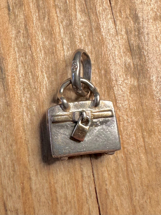 Modern 2007 Links of London Handbag Padlock 925 Sterling Silver Charm Pendant