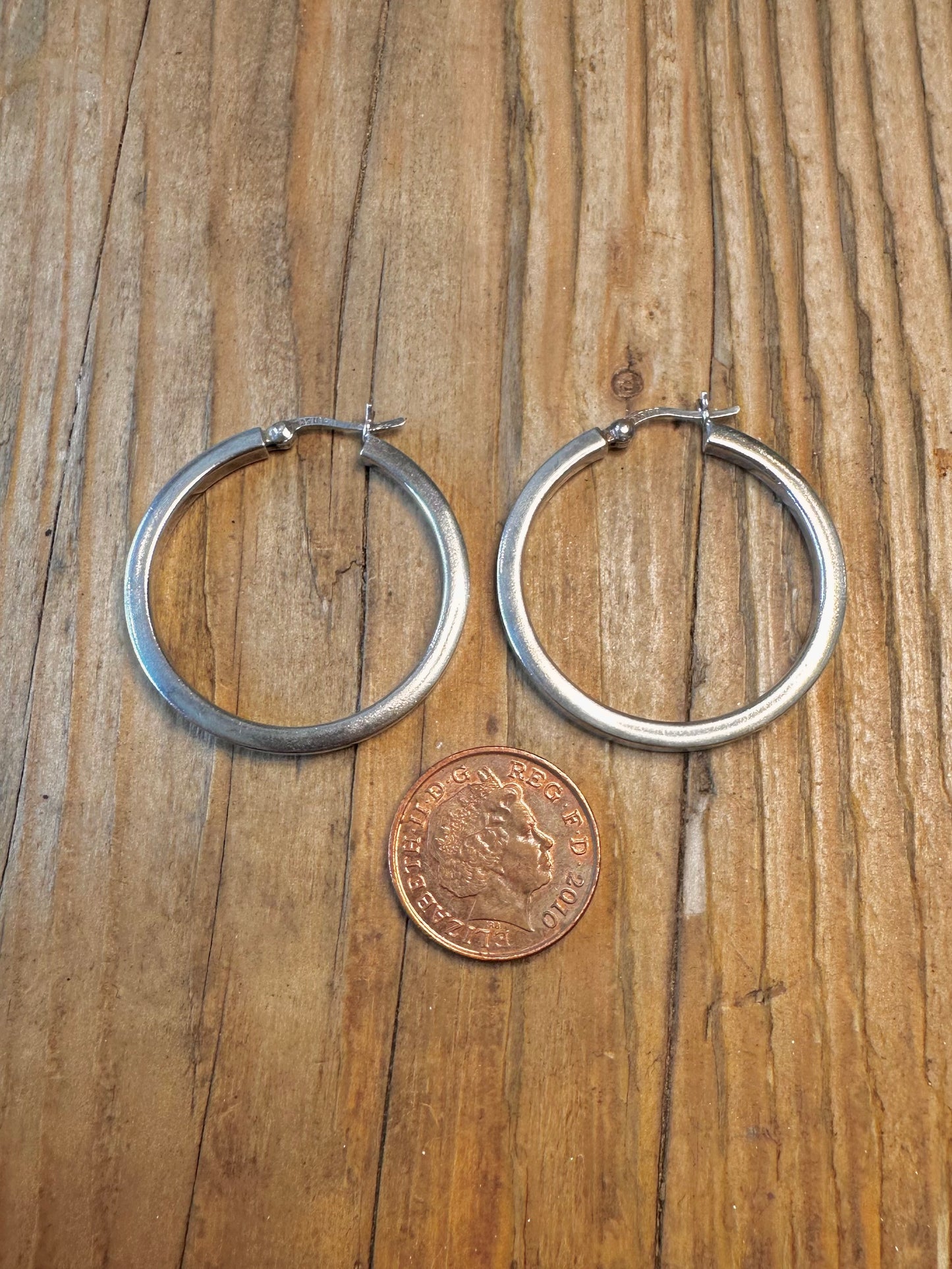 Chunky Hoops 925 Sterling Silver Earrings