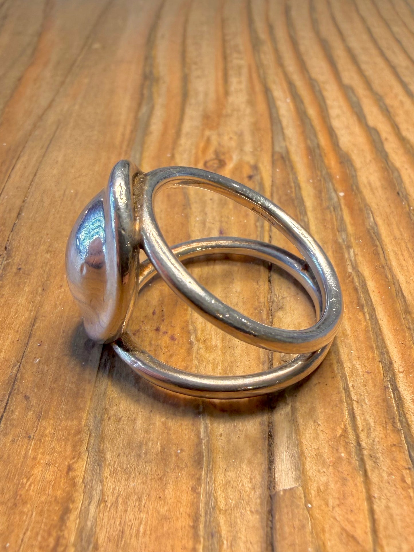 Modernist 2008 Dome Split Band RLM Studio QVC 925 Sterling Silver Size T1/2 Ring